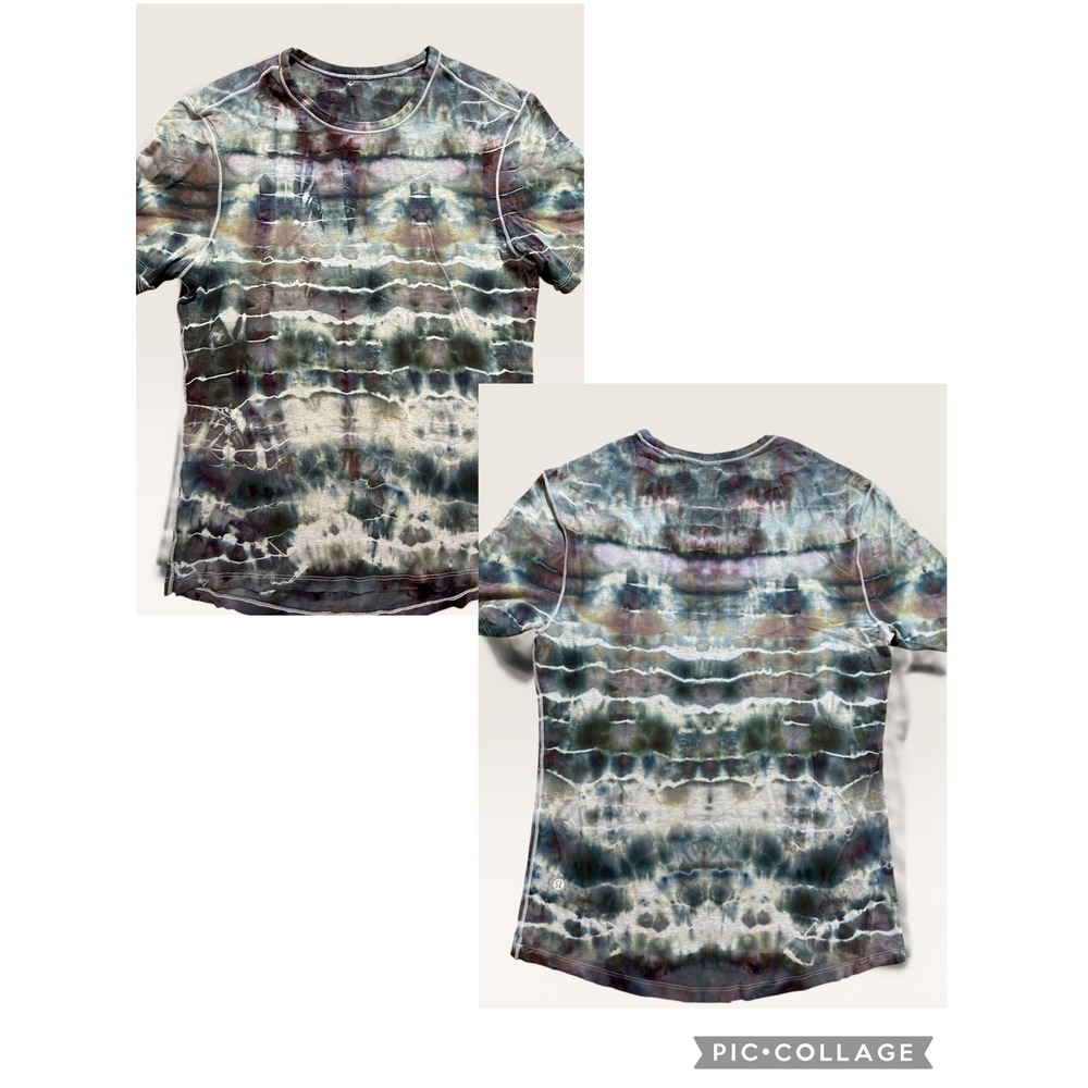 Lululemon Love Tee Ice Dye Tie Dye T-Shirt Medium‎ Size 8-10 Custom Upcycle